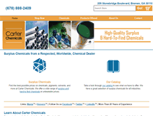 Tablet Screenshot of cartersurpluschemicals.com